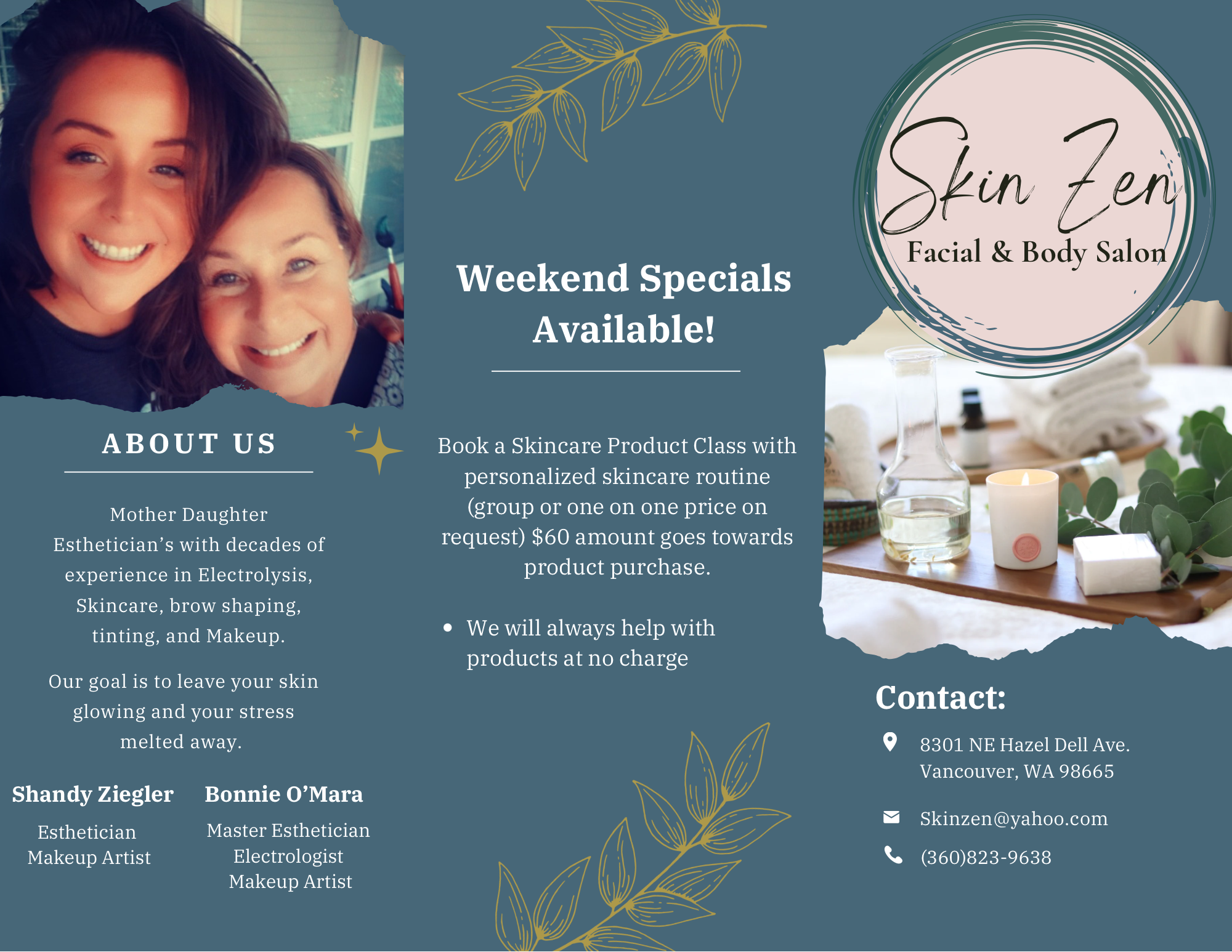 Green Yellow White Simple Minimalist Trifold Brochure - 1